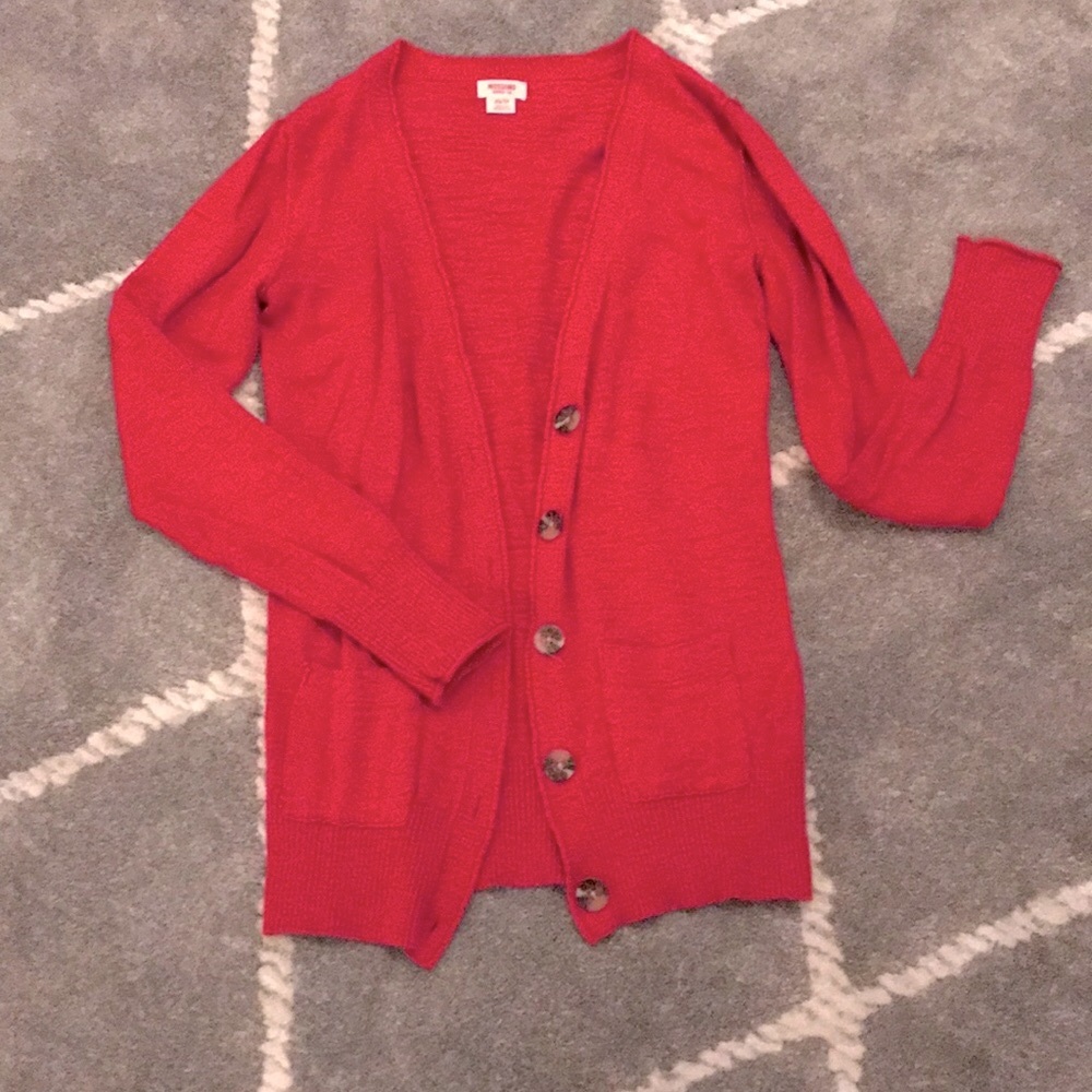 Pink cardigan, size XS/TP. From Mossimo Supply CO. No flaws, 9/10.